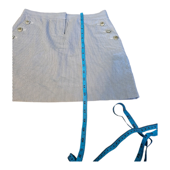 J. Crew Factory Size 2 Cotton White and Black Striped Mini Skirt - Picture 6 of 6